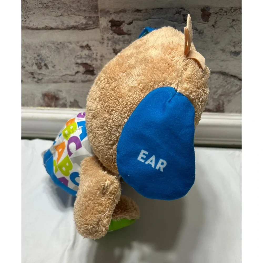Fisher-Price Laugh & Learn Smart Stages Puppy Musical Plush Toy Brown Blue FPP50